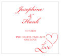 Customizable Love Swirly Square Wedding Labels